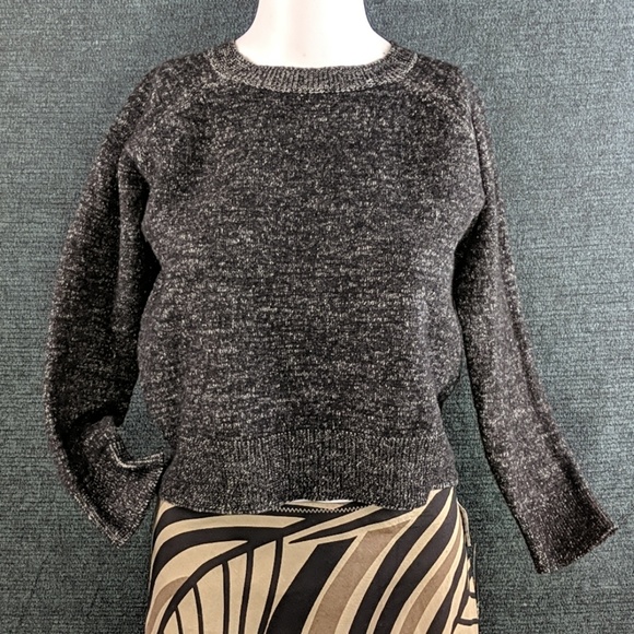 Vince Sweaters - Vince Dark Gray Cropped Cashmere Blend Sweater